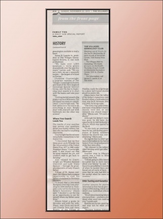 The Villages Genealogical Society - Daily Sun 2015 11 22 p2
